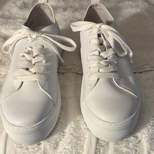 DELTAN Tenis Shoes Leather white color